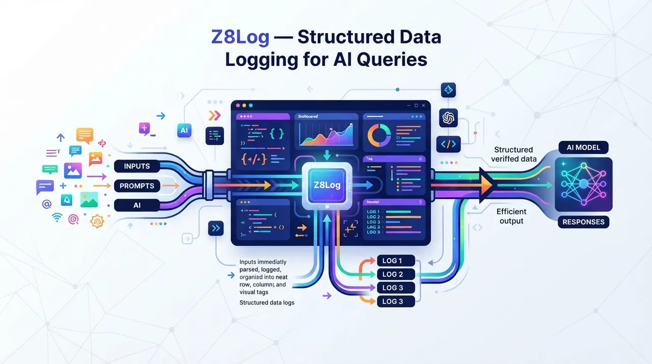 Z8Log — تسجيل البيانات المنظم لاستعلامات الذكاء الاصطناعي