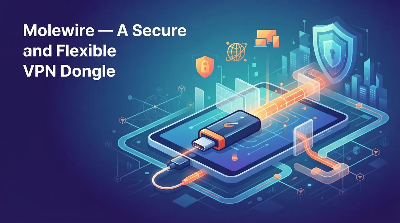 Molewire — دونجل شبكة خاصّة افتراضيّة آمنة ومرنة