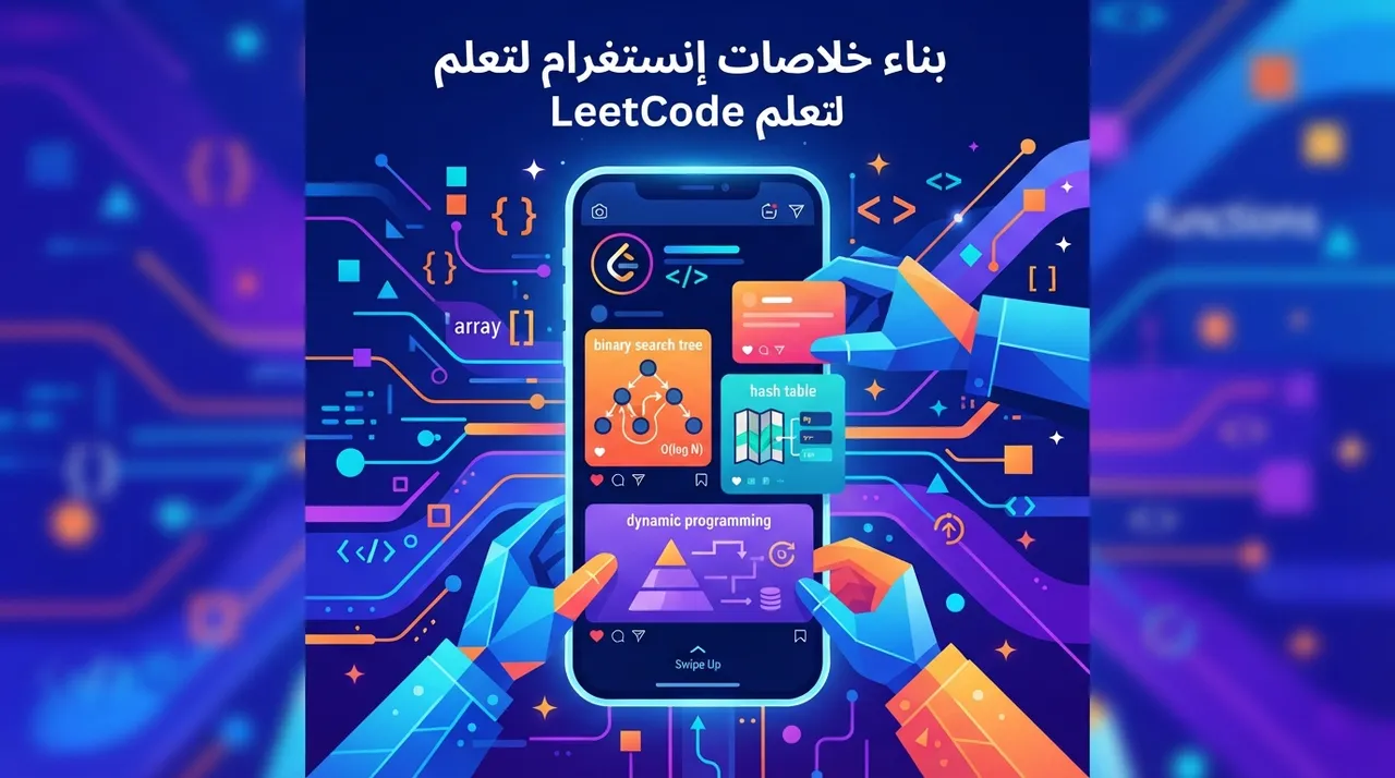 بناء خلاصات إنستغرام لتعلم LeetCode