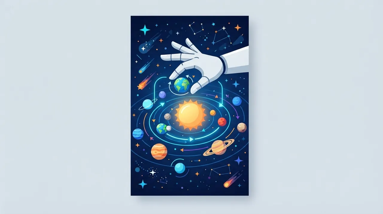 Explore Solar System — استكشاف النظام الشمسي بالإيماءات