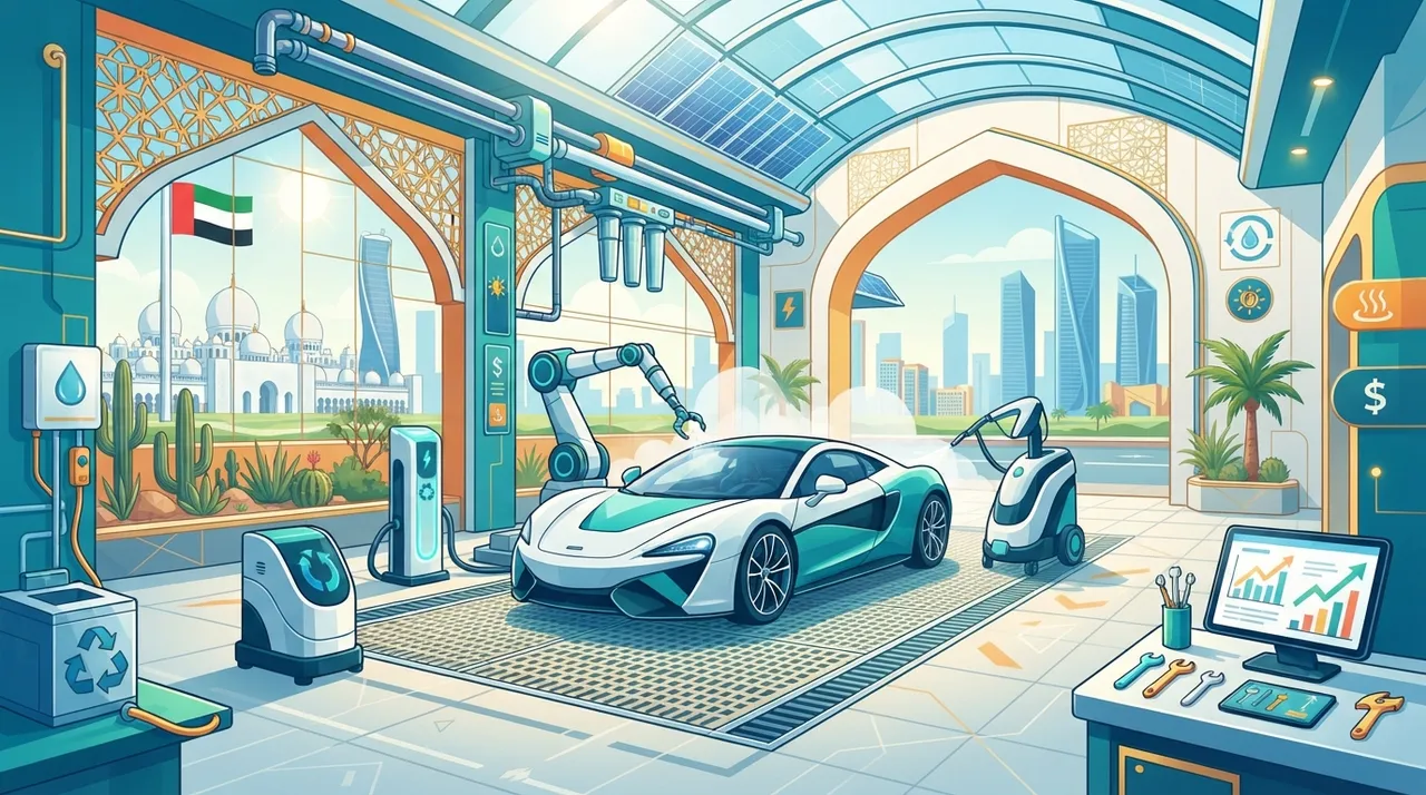 دراسة جدوى مشروع غسيل سيارات بالبخار صديق للبيئة في الإمارات
